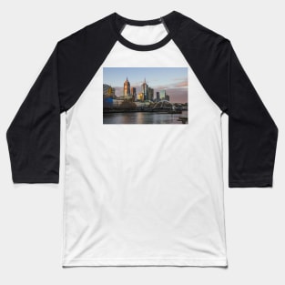 Melbourne Skyline from Southbank, Melbourne Australia. Baseball T-Shirt